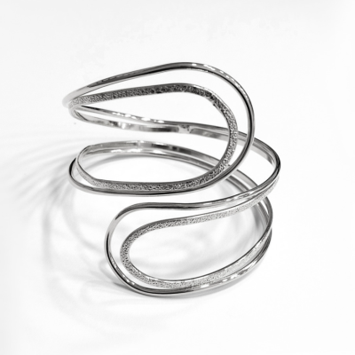 Γυναικείο Βραχιόλι  Chloe full bangle Ασημί