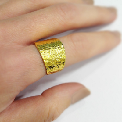 Γυναικείο Δαχτυλίδι  Round symmetry ring Χρυσό