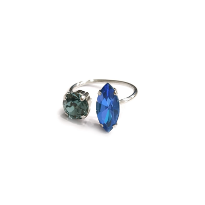 Γυναικείο Δαχτυλίδι  Fantasy and full of crystals ring Μπλε