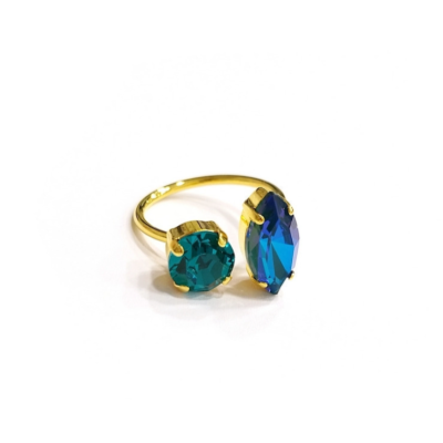 Γυναικείο Δαχτυλίδι  Fantasy and full of crystals ring Τυρκουάζ