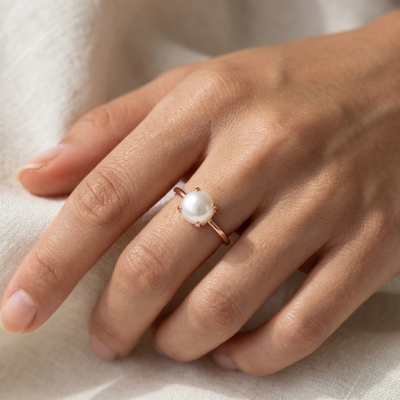 Γυναικείο Δαχτυλίδι  Pearl ring Χρυσό
