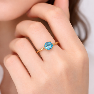 Γυναικείο Δαχτυλίδι  Minimal crystal ring Τυρκουάζ