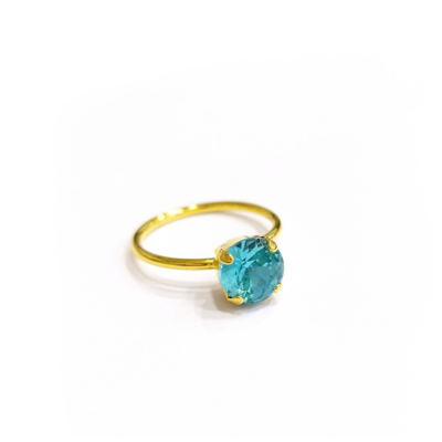 Γυναικείο Δαχτυλίδι  Minimal crystal ring Τυρκουάζ