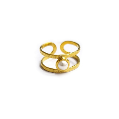 Γυναικείο Δαχτυλίδι  Minimal pearl ring Χρυσό