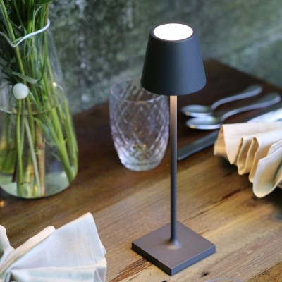 Zafferano Poldina micro table lamp Πορτατίφ σε Γκρι απόχρωση