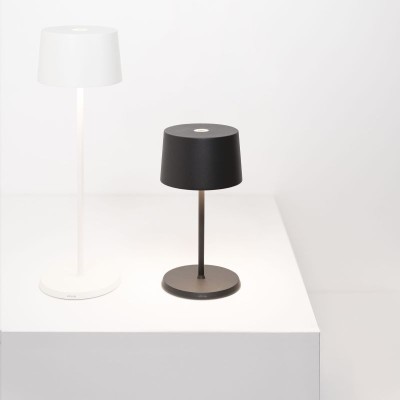 Zafferano  Olivia Mini Επιτραπέζιo Φωτιστικό LED σε Σκούρο Γκρι απόχρωση