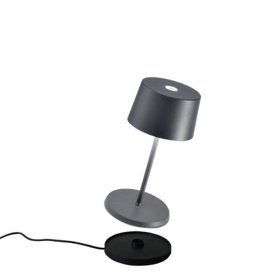Zafferano  Olivia Mini Επιτραπέζιo Φωτιστικό LED σε Σκούρο Γκρι απόχρωση