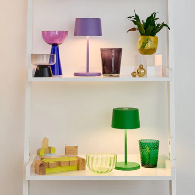 Zafferano  Olivia Mini Επιτραπέζιo Φωτιστικό LED σε Πράσινη απόχρωση