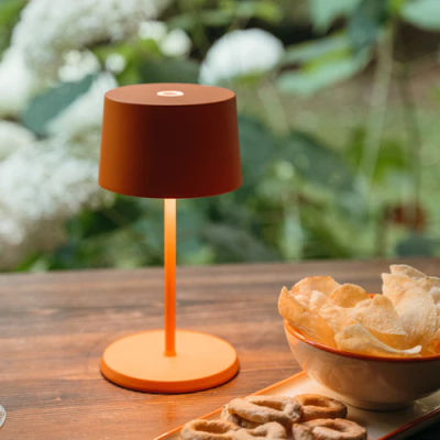 Zafferano  Olivia Mini Επιτραπέζιo Φωτιστικό LED σε Πορτοκαλί απόχρωση