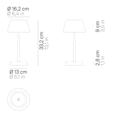Επαναφορτιζόμενο, φωτιστικό ZAFFERANO Trilli Wi-Fi table lamp