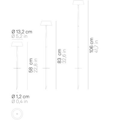 Zafferano Φωτιστικό LED κήπου Sister Light Wi-Fi Μαύρο