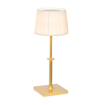 Zafferano Poldina Classic table lamp Επιτραπέζιο Φωτιστικό LED σε Χρυσό με λευκό καπέλο