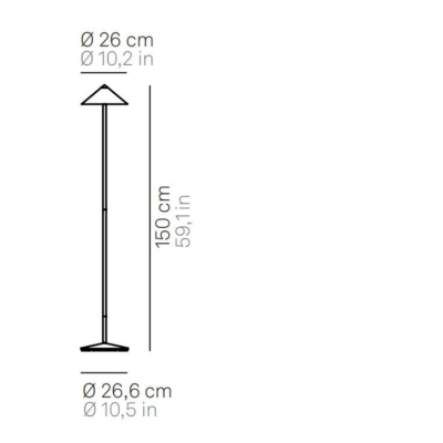 Zafferano Φωτιστικό LED Δαπέδου Pina XXL floor lamp Χρυσή απόχρωση