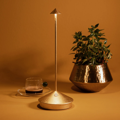 Zafferano Επιτραπέζιo Φωτιστικό LED Pina table lamp Χρυσή απόχρωση