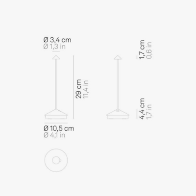 Zafferano Επιτραπέζιo Φωτιστικό LED Pina table lamp Μπεζ απόχρωση