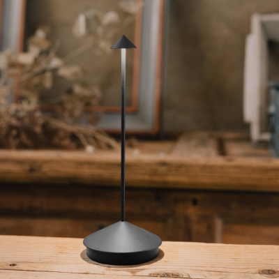Zafferano Επιτραπέζιo Φωτιστικό LED Pina table lamp Σκούρο Γκρι απόχρωση