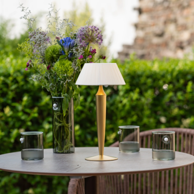 Zafferano Επιτραπέζιo Φωτιστικό LED Flaminia table lamp Χρυσή απόχρωση