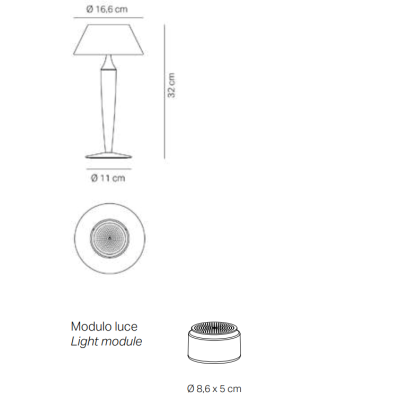 Zafferano Επιτραπέζιo Φωτιστικό LED Flaminia table lamp Χρυσή απόχρωση