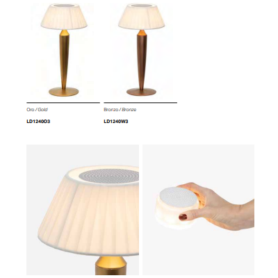 Zafferano Επιτραπέζιo Φωτιστικό LED Flaminia table lamp Χρυσή απόχρωση