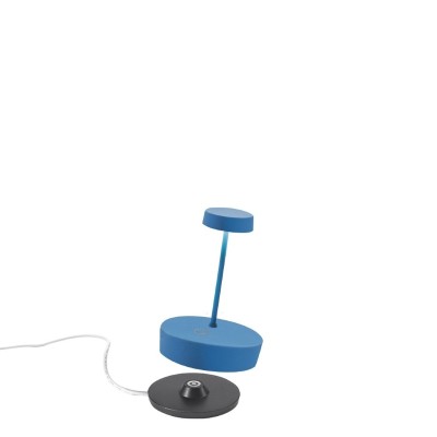 Zafferano Επιτραπέζιo Φωτιστικό LED Swap mini table lamp Μπλε απόχρωση