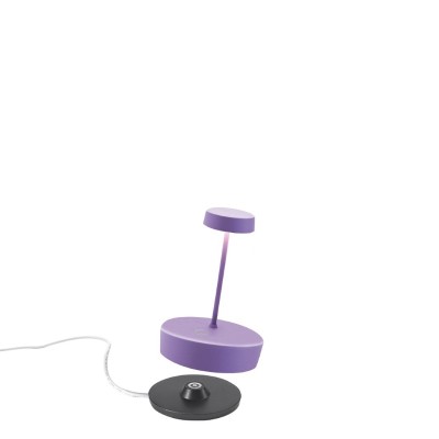 Zafferano Επιτραπέζιo Φωτιστικό LED Swap mini table lamp Λιλά απόχρωση